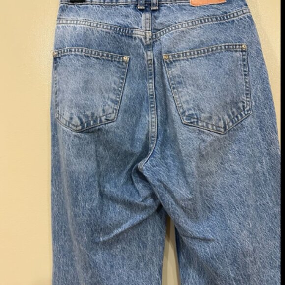Zara Distressed Wide Leg Jeans - Picture 6 of 7